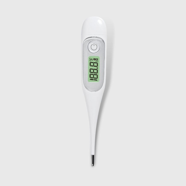Termômetro digital de ponta rígida com luz de fundo de aprovação do CE MDR com medição preditiva
