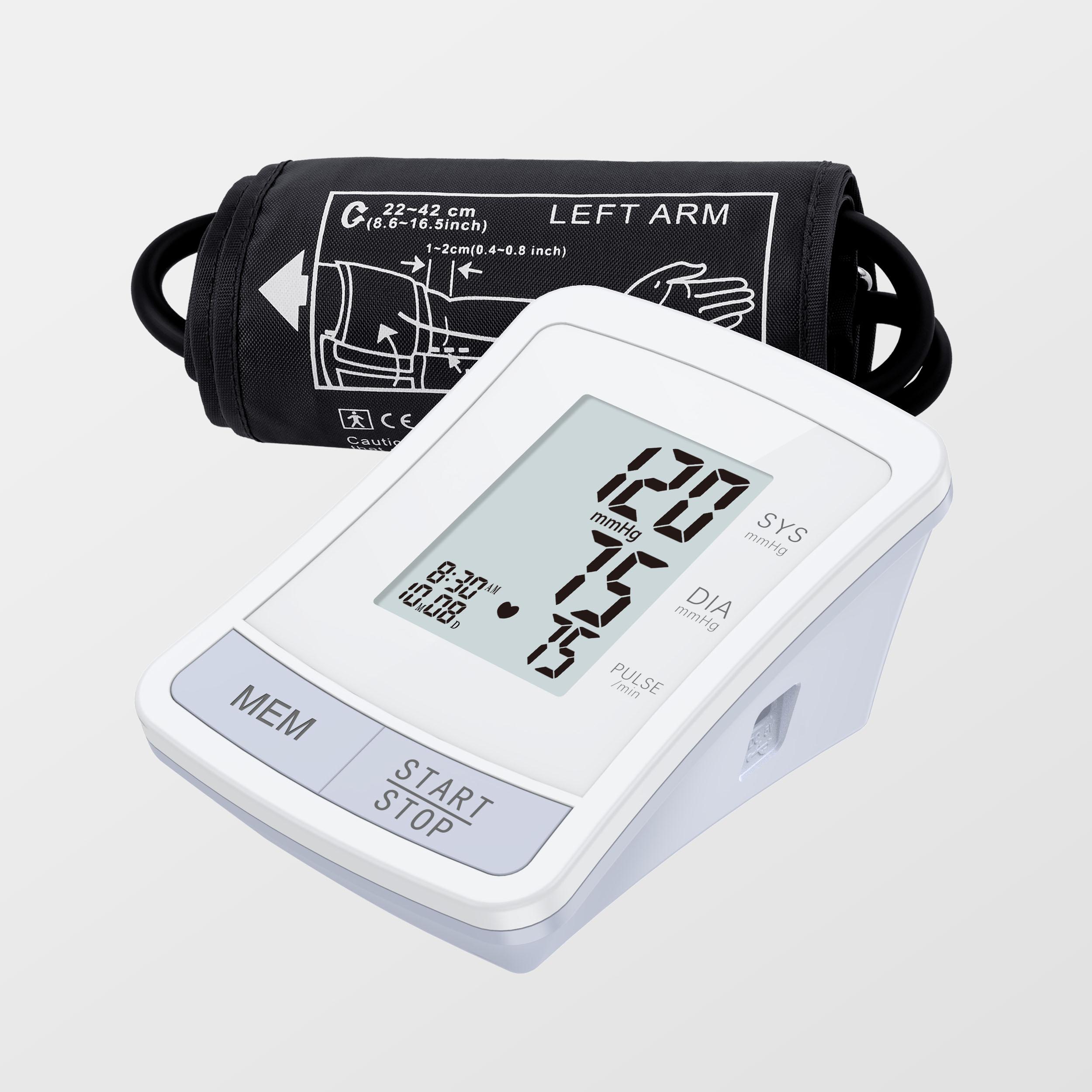 Otomatis Electronic Digital Tekanan Darah Monitor Upper Arm BP Méter