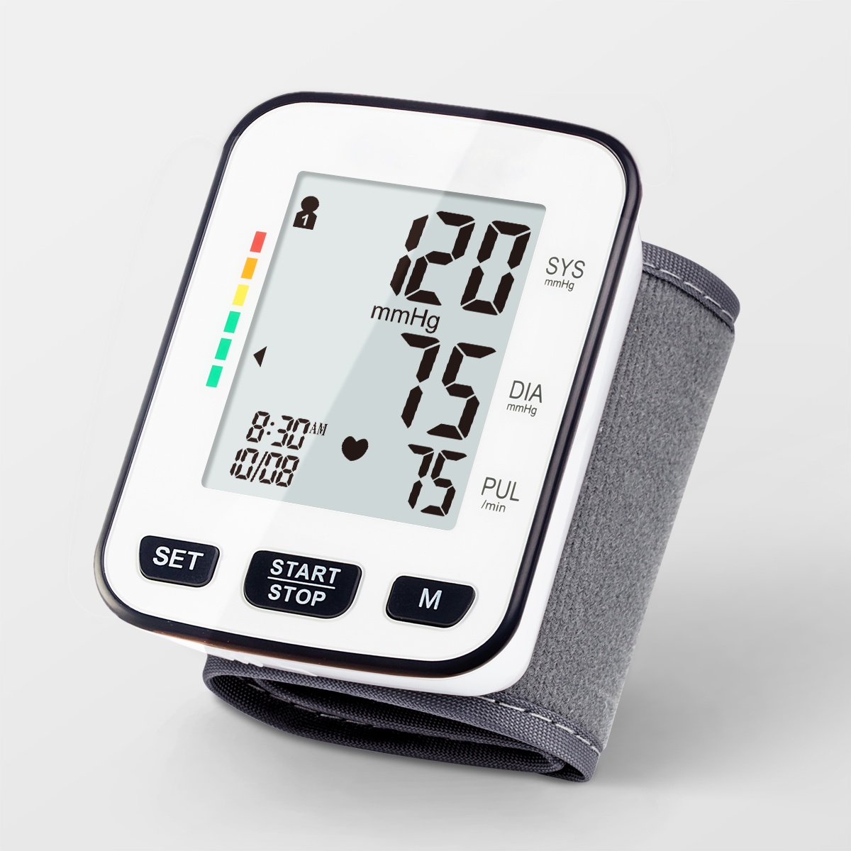 Kućni uređaj za zdravstvenu njegu Električni aparat za mjerenje krvnog tlaka na zglobu koji govori Automatski digitalni tenziometar s pozadinskim osvjetljenjem