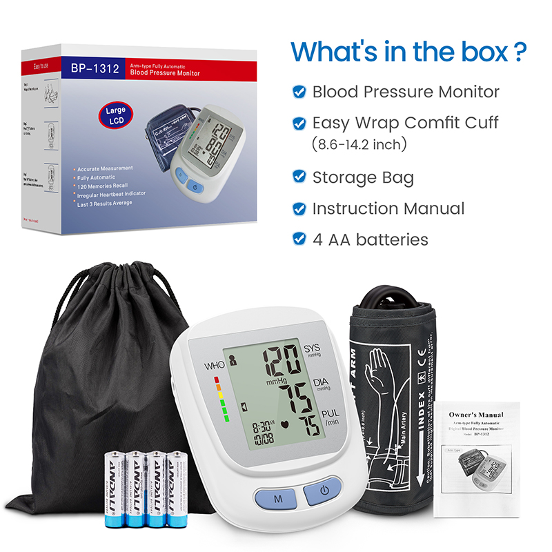カナダ保健承認の上腕充電式血圧計デジタル Tensiometro