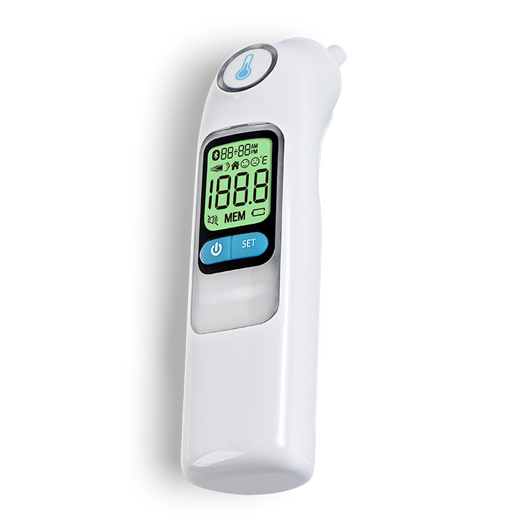 Схвалений CE MDR високоточний інфрачервоний вушний термометр Bluetooth із батарейками для домашнього використання