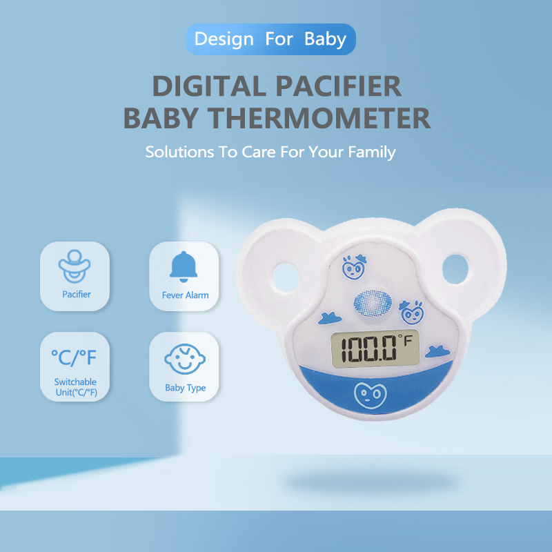 Дигитална залъгалка Бебешки термометър за новородено Проверка за треска Бебешки термометър в стил зърна