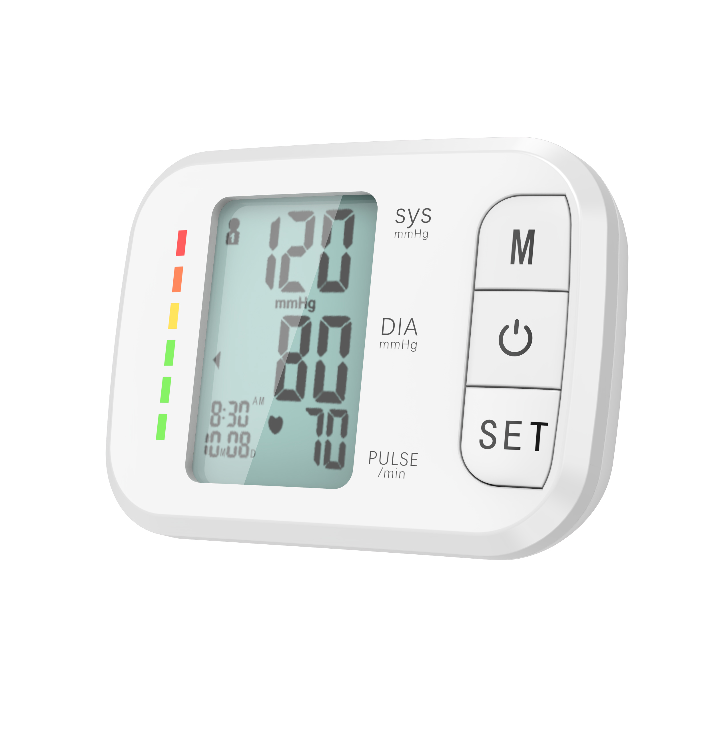 OEM-logoudskrivning Håndledsblodtryksmåler Digital Tensiometer Sprog Tilpas blodtryksmåler