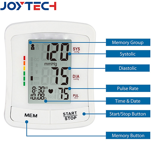 Samodejni digitalni merilnik krvnega tlaka zapestni tenziometer, ki ga je odobril Mdr Ce, za domačo uporabo