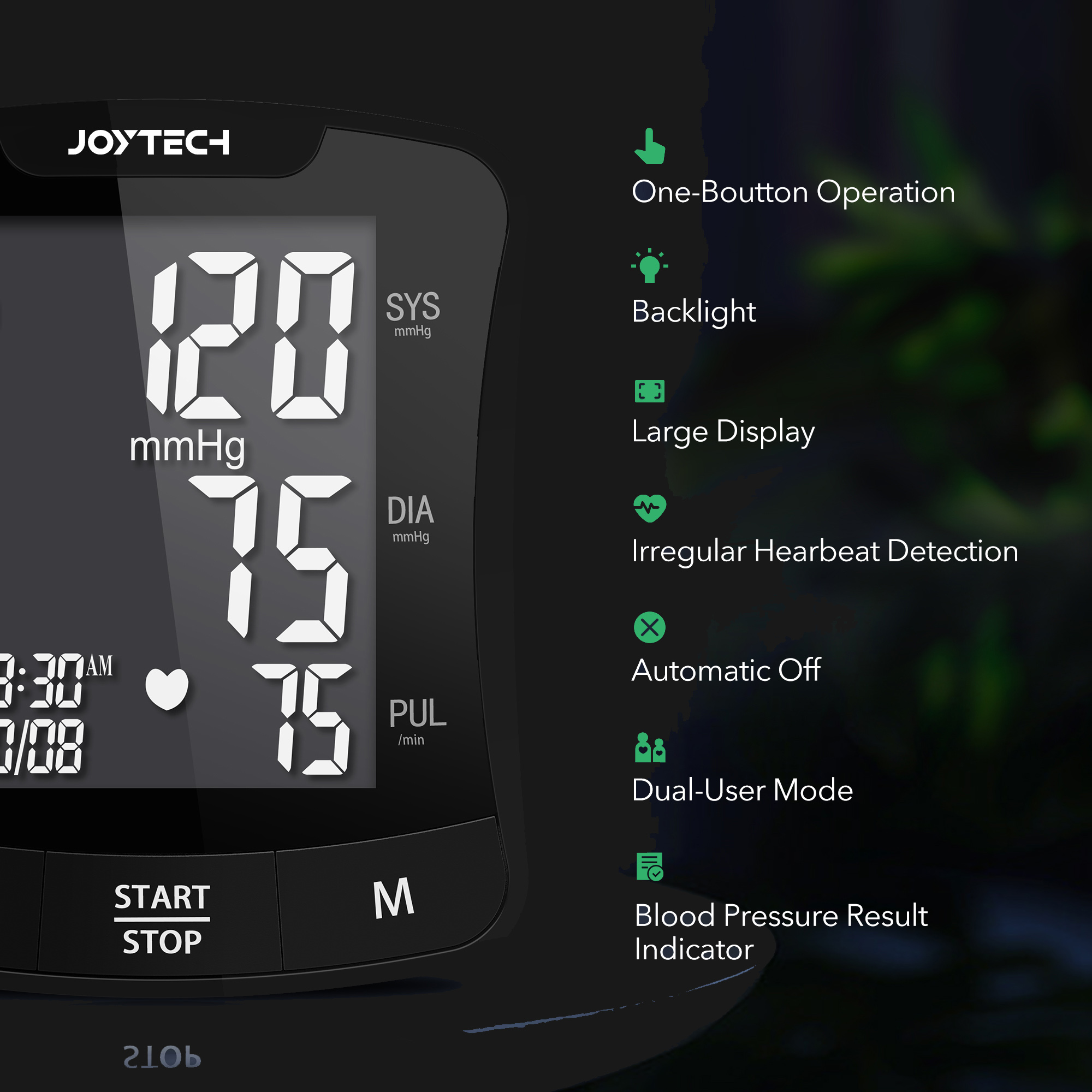 Monitor de pressão arterial de pulso automático portátil aprovado pela CE MDR