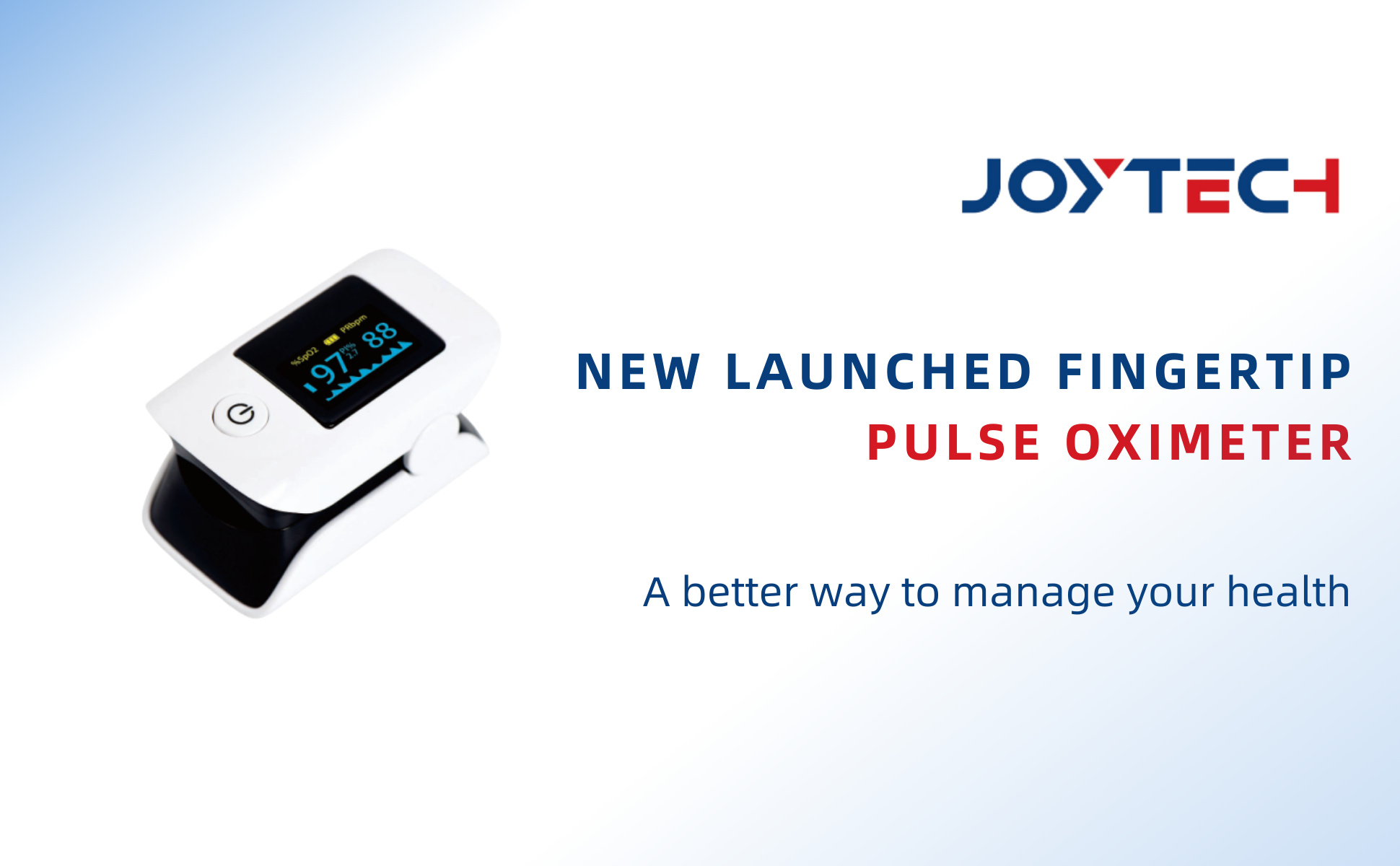 2022 Joytech Bagong Inilunsad na Fingertip Pulse Oximeter