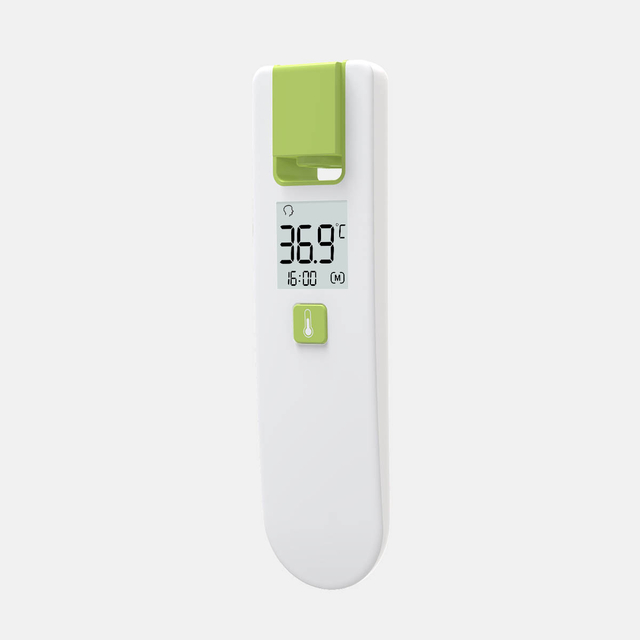 Termômetro sem contato CE MDR de fácil utilização para uso doméstico Termômetro infravermelho giratório para testa