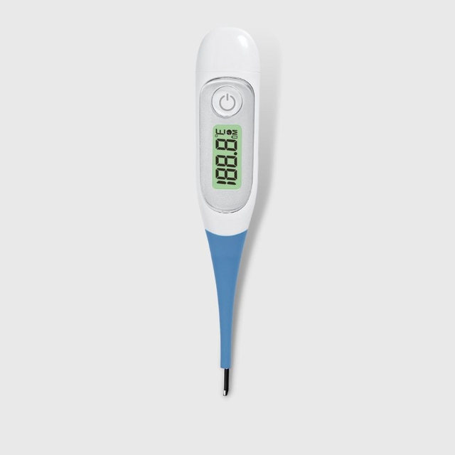 Thermomètre électronique à pointe flexible pour bébé, lecture instantanée, approbation CE MDR, avec rétro-éclairage