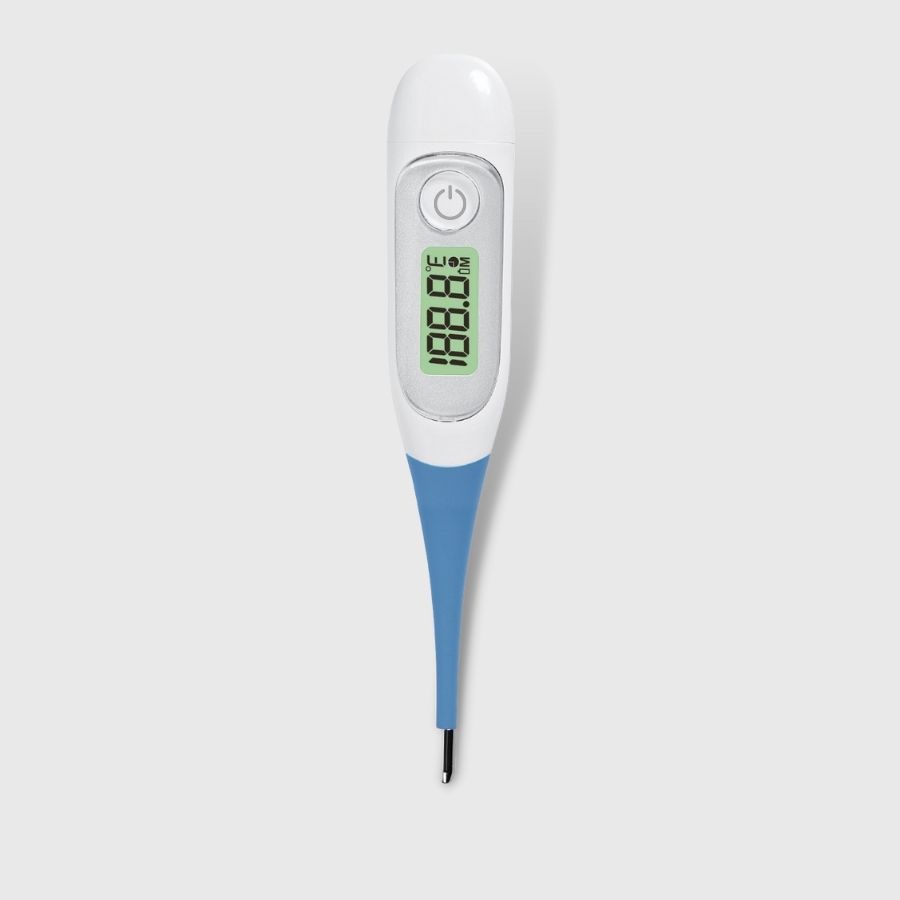 Zatwierdzenie CE MDR Elektroniczny termometr z elastyczną końcówką dla dzieci z natychmiastowym odczytem i podświetleniem