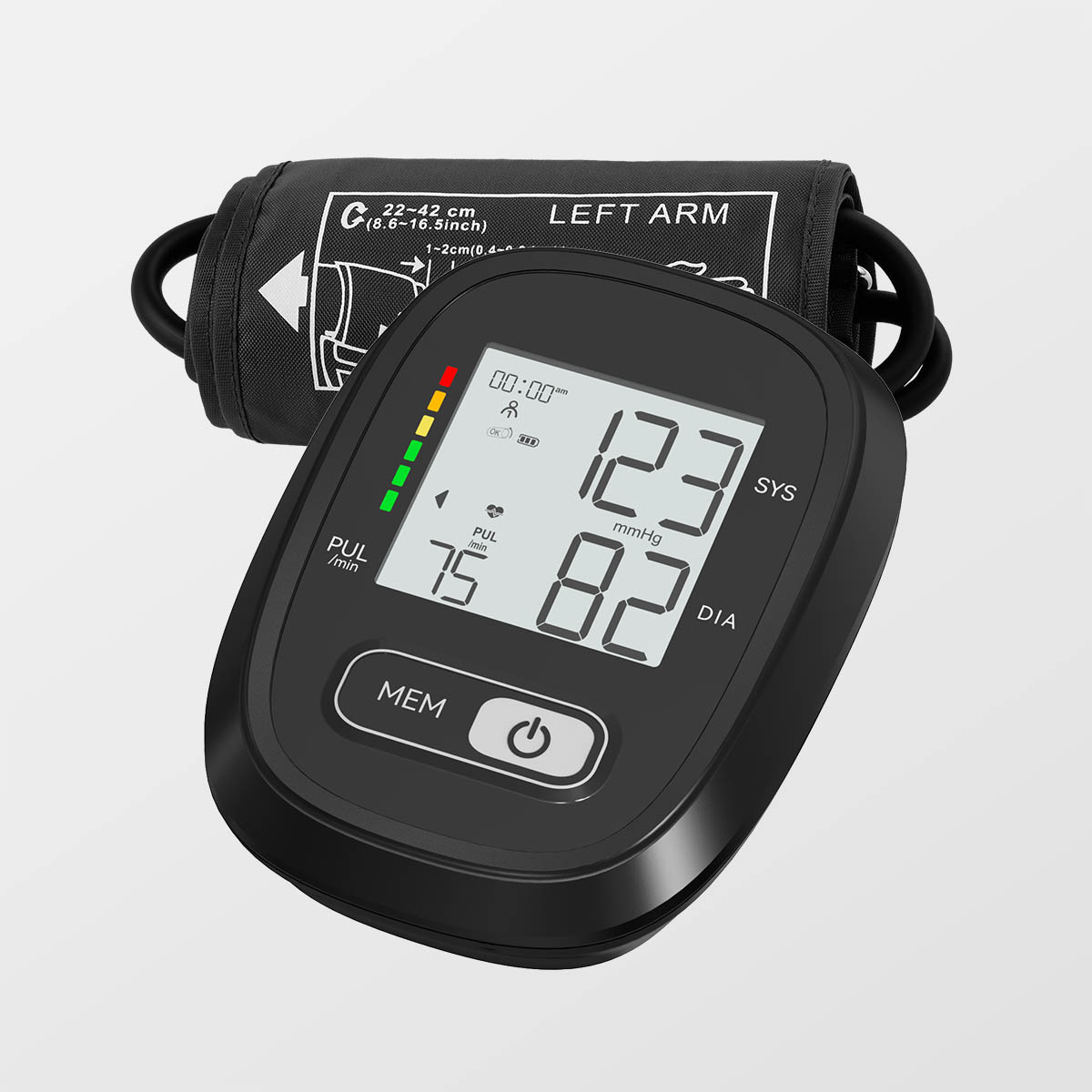Instrumento de medición de presión arterial do brazo superior dixital de precisión médica