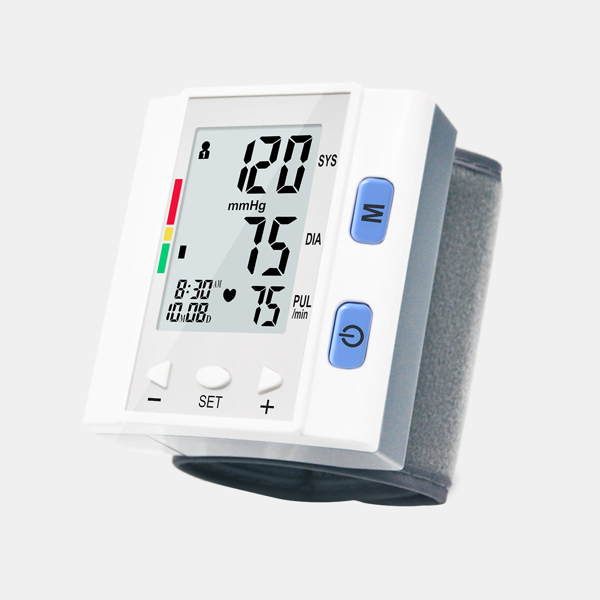 MDR CE Monitor di pressione di u polso Tensiometru digitale Sfigmomanometru parlante