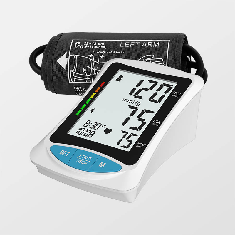 Голем ЛЦД-екран Домашно Користете Bluetooth позадинско осветлување на машината за проверка на висок крвен притисок монитор за крвен притисок