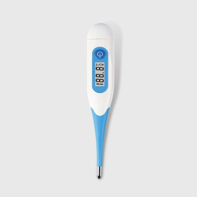 CE MDR Onaylı Ev Kullanımı Su Geçirmez Oral Termometre Bebek için Esnek Uçlu Dijital Termometre