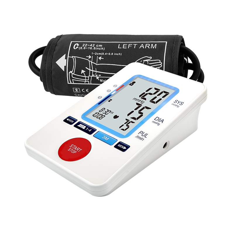 ROHS ngahontal disatujuan Upper Arm Tekanan Darah Monitor Digital Tensiometro Bluetooth