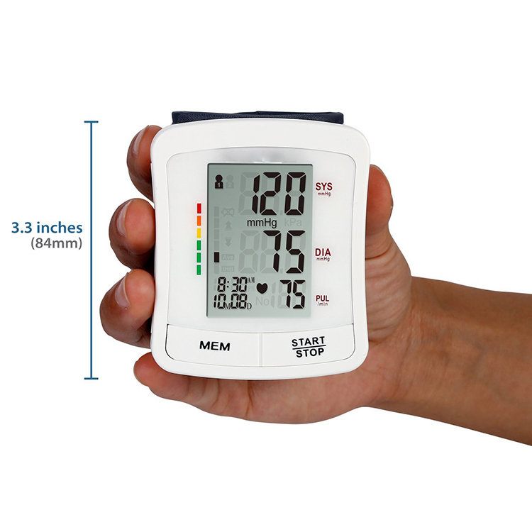 Tensiomètre numérique automatique de poignet de tensiomètre de poignet de moniteur de tension artérielle numérique approuvé par Mdr de soins de santé à usage domestique