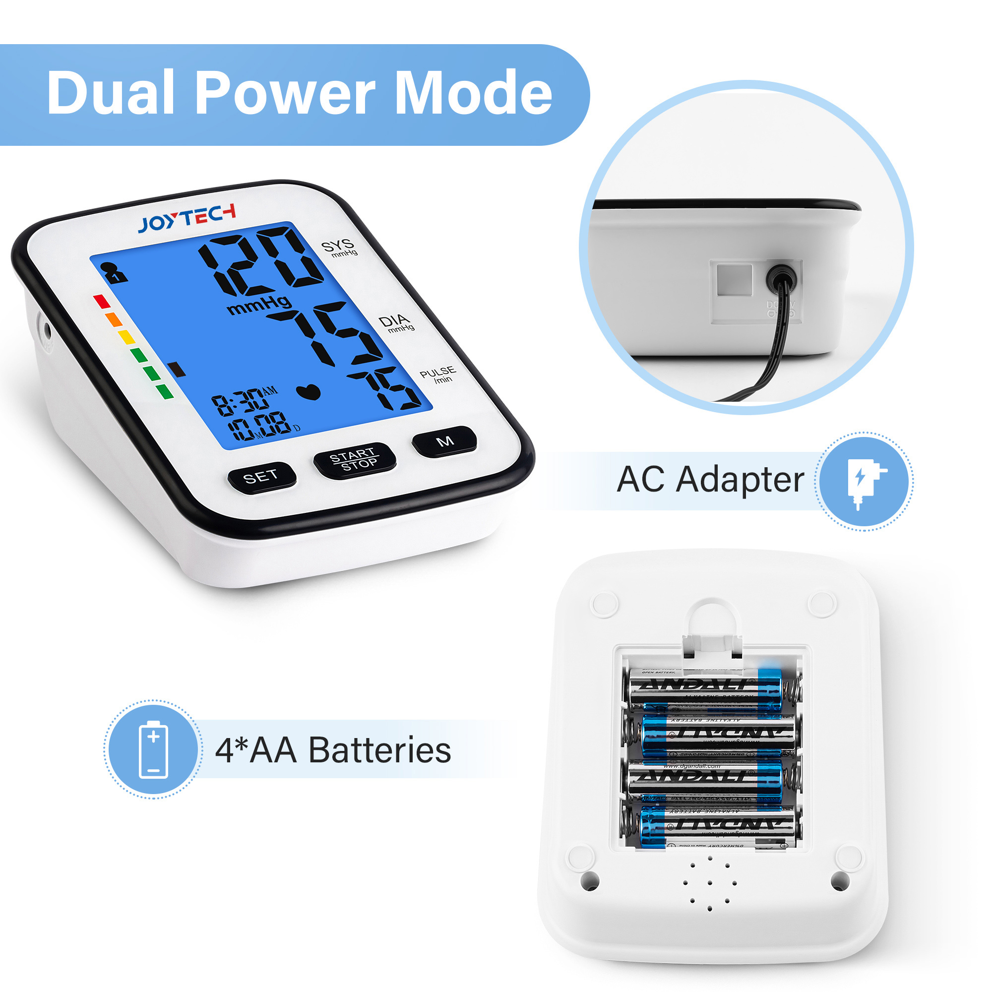 Bluetooth monitor krevního tlaku s podsvíceným mluvícím digitálním tenzometrem