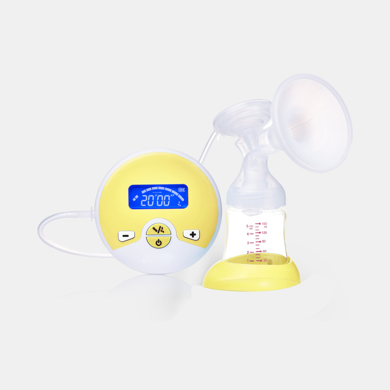 BPA フリーの自動電動母乳ポンプ黄色単一電子搾乳器