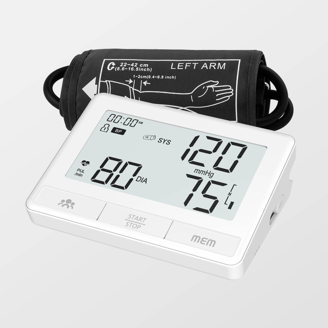 Monitor de pressão arterial de alta precisão com função ECG de aprovação ESH com aplicativo Bluetooth para Ios e Android
