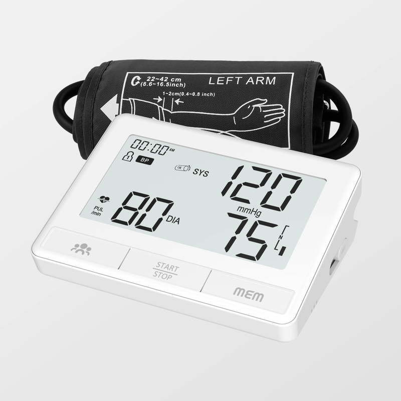 Monitor de presión arterial de alta precisión con función ECG, aprobación ESH, con aplicación Bluetooth para iOS y Android
