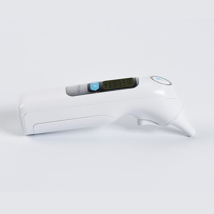 CE MDR goedgekeurde, op batterijen werkende Bluetooth-infrarood-oorthermometer met hoge nauwkeurigheid voor thuisgebruik