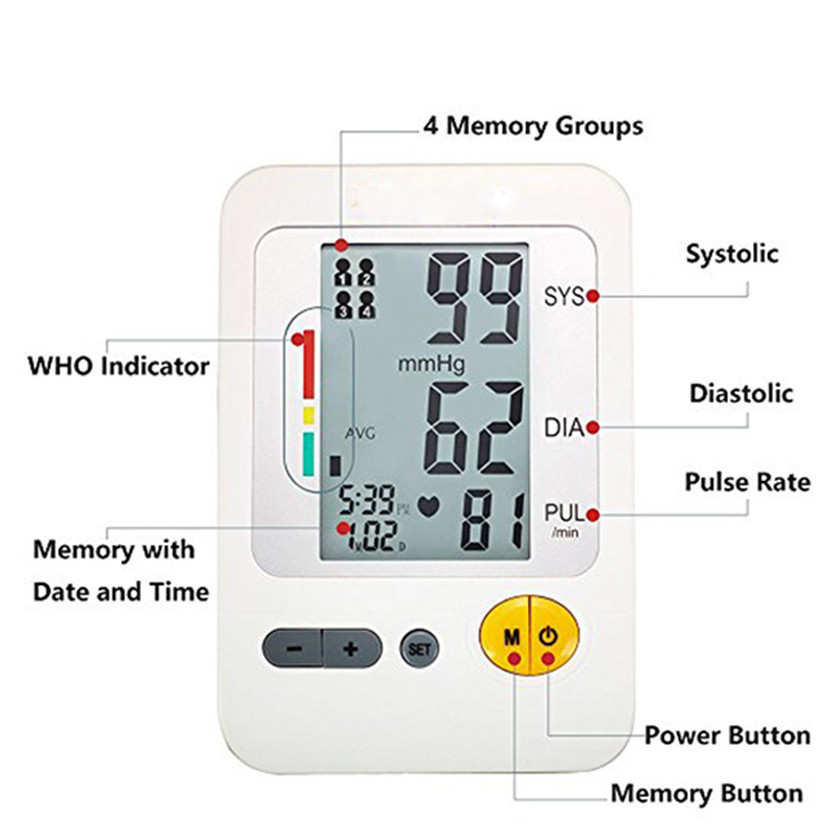 Медицински Bluetooth цифров сфигмоманометър Говорещ монитор за кръвно налягане