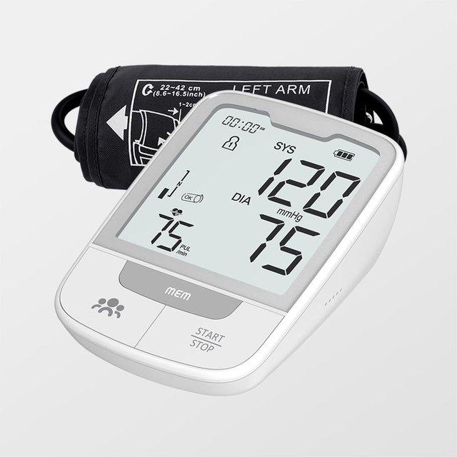 Huishoudelijke medische BP-monitor Grote manchet bovenarm Slimme bloeddrukmeter DBP-6282B
