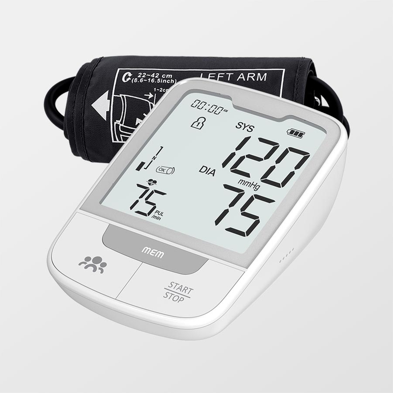 Dispositivo médico doméstico Máquina de presión arterial Brazo superior con tamaño de manguito de amplo rango
