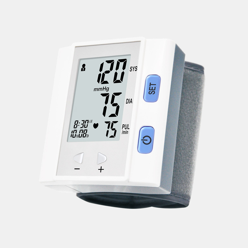 Elektronický tlakomer na zápästie Automatický digitálny prístroj na meranie krvného tlaku na zápästí