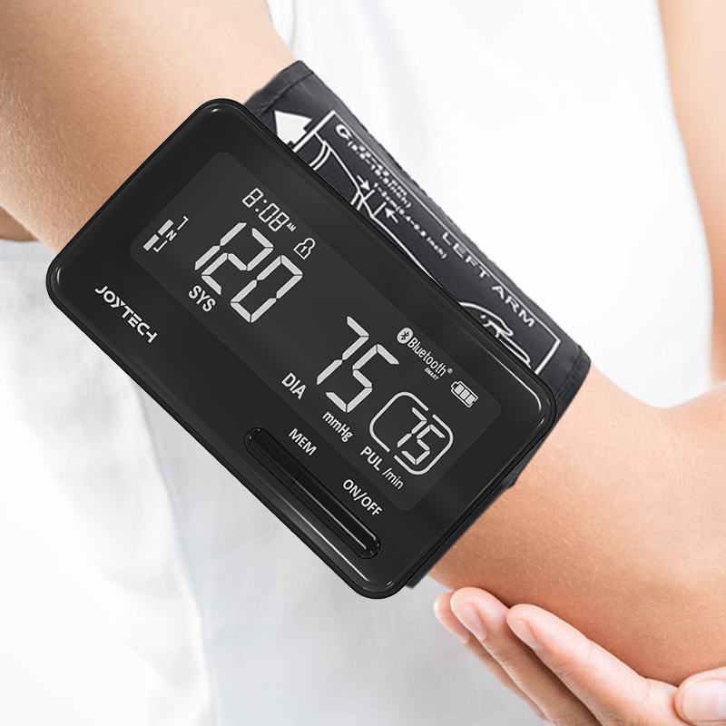 Monitorización da presión arterial do brazo de deseño intelixente todo en un de alta precisión con batería de litio recargable de alta capacidade