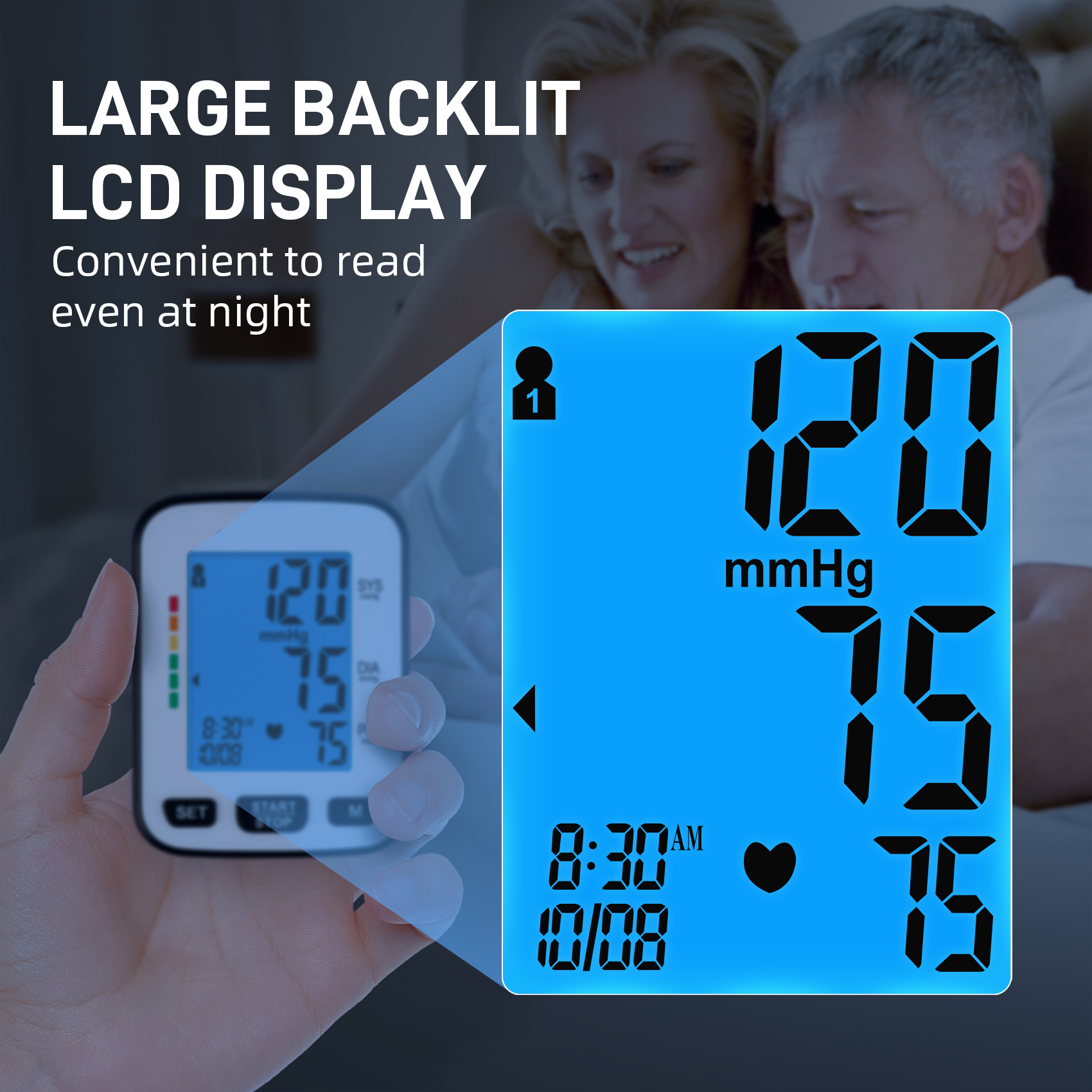 ホームヘルスケアデバイス電気手首血圧計トーキング自動デジタル張力計バックライト付き