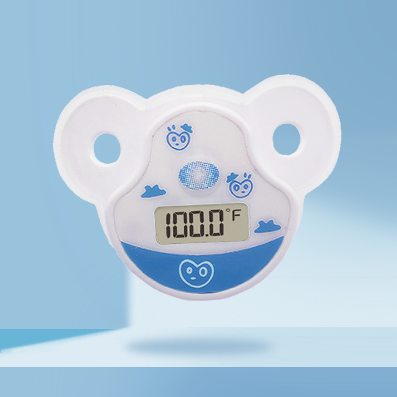 नवजात शिशु के लिये डिजिटल पेसिफायर बेबी थर्मामीटर एक बुखार निप्पल स्टाइल बेबी थर्मामीटर के लिये जाँच करें |
