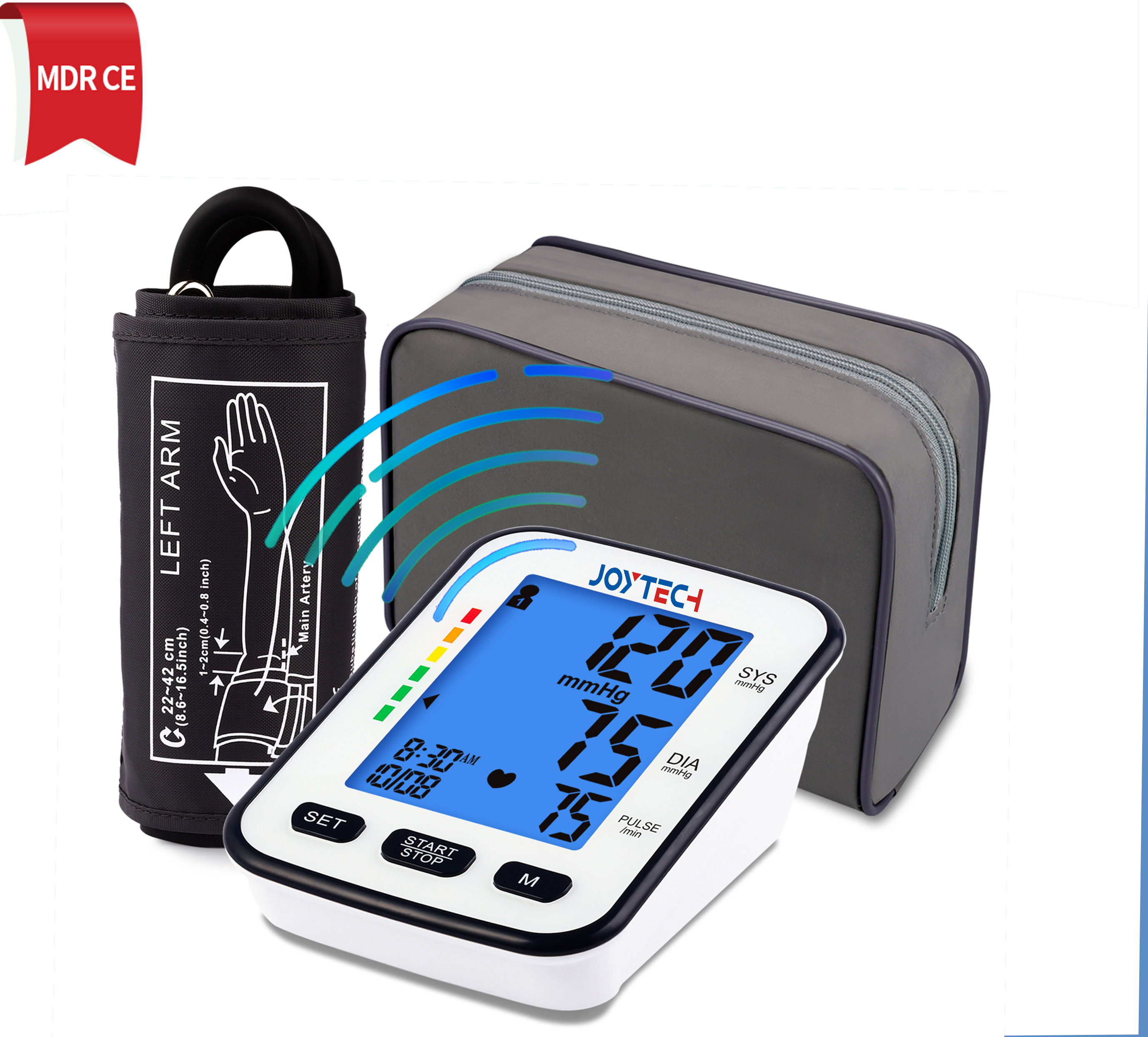 MDR CE Extra LCD Display Bluetooth Blood Pressure Monitor na may Backlit