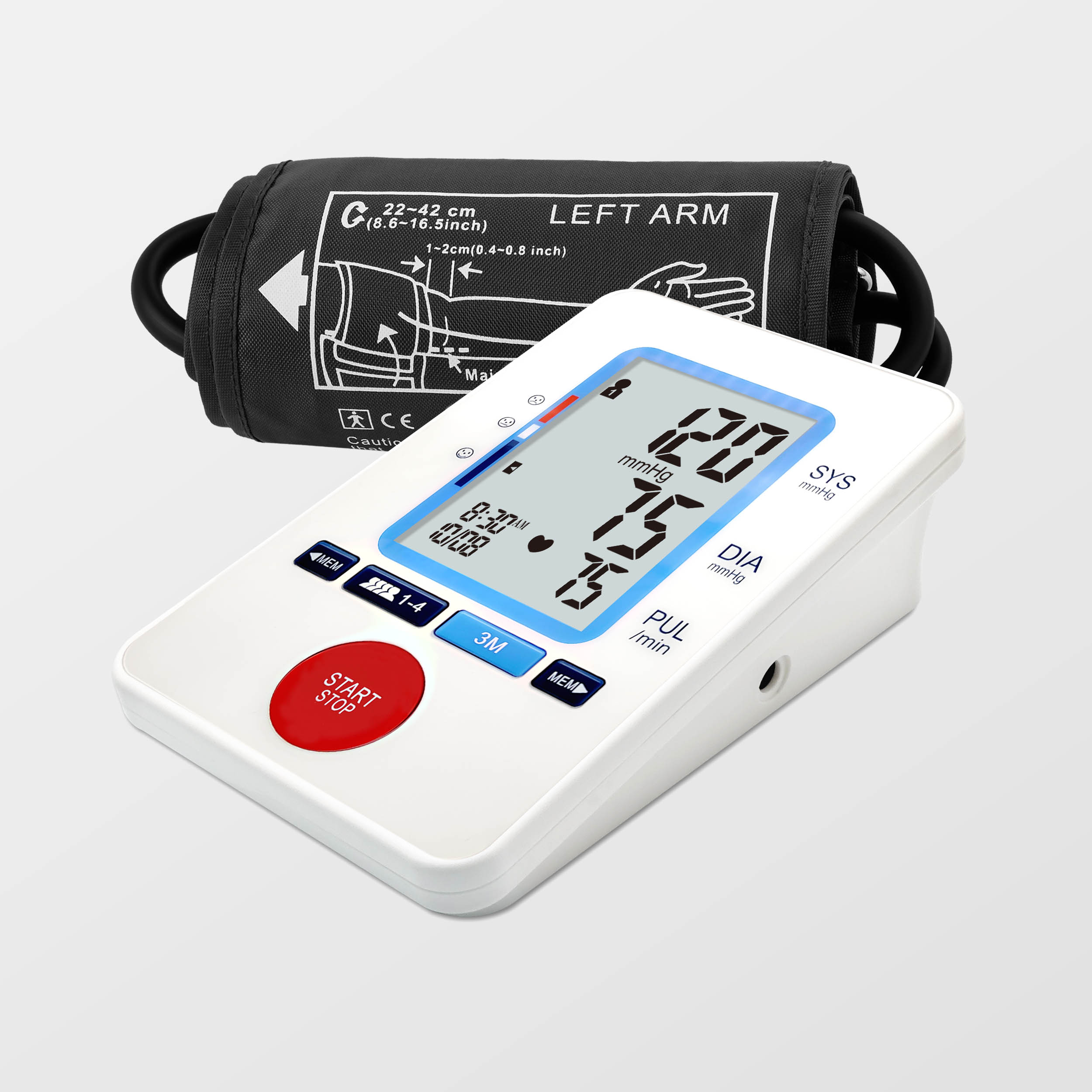 Naaprubahan ng ROHS REACH ang Upper Arm Blood Pressure Monitor Digital Tensiometro Bluetooth