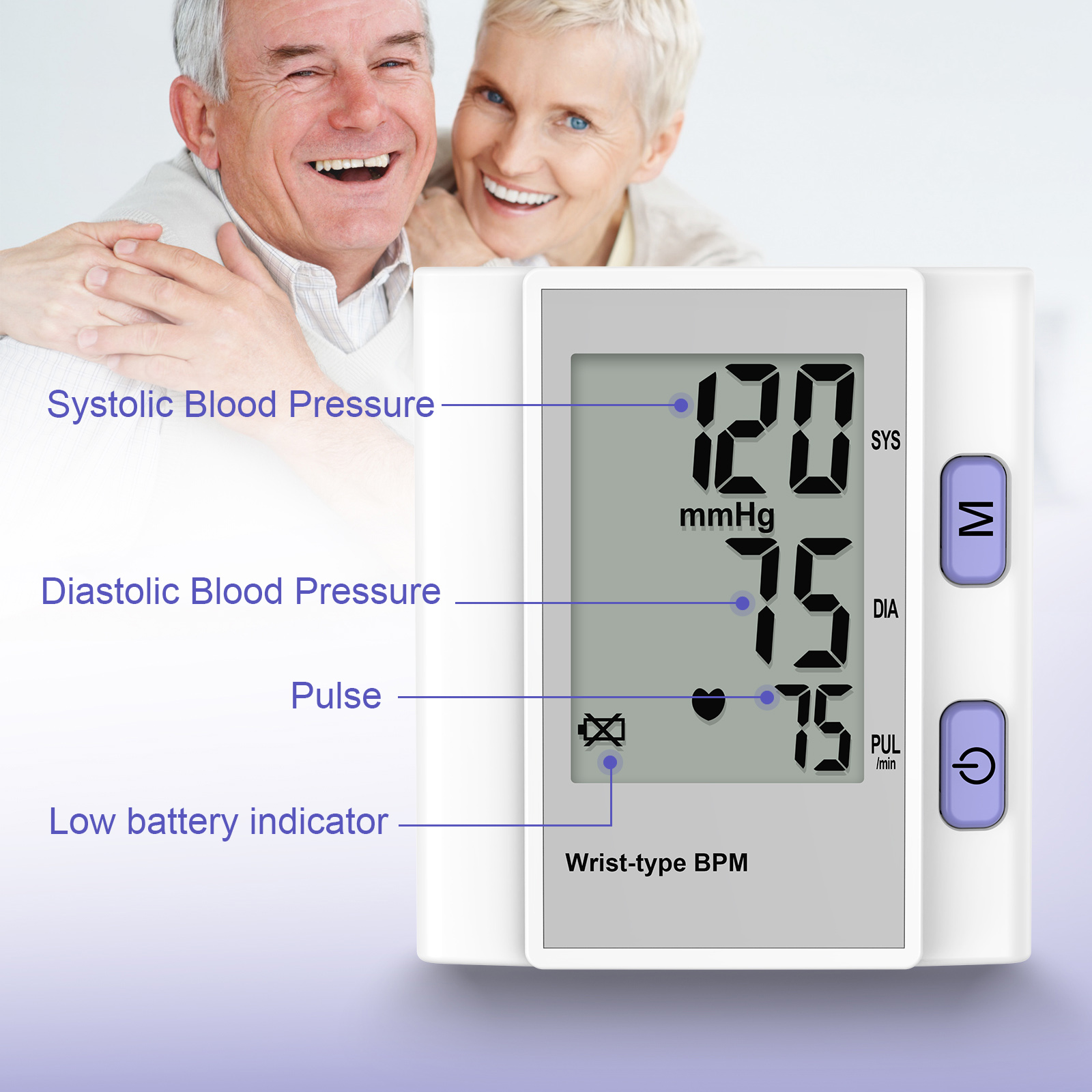 Автоматический цифровой электронный наручный монитор артериального давления, цифровой тензиометр