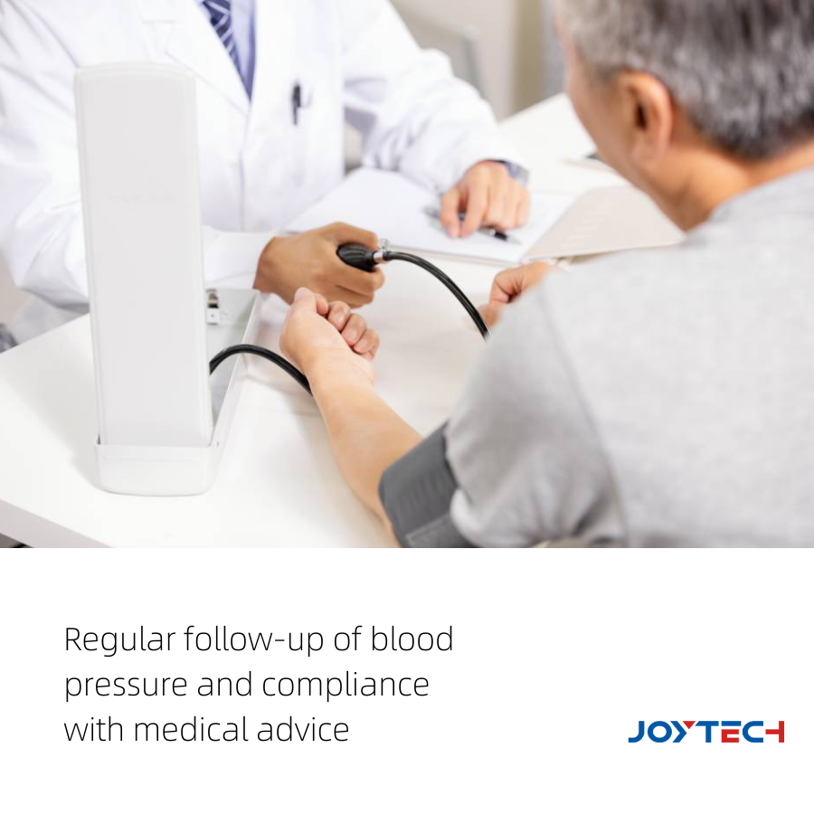 Regular follow-up of blood pressure and compliance with medical advice