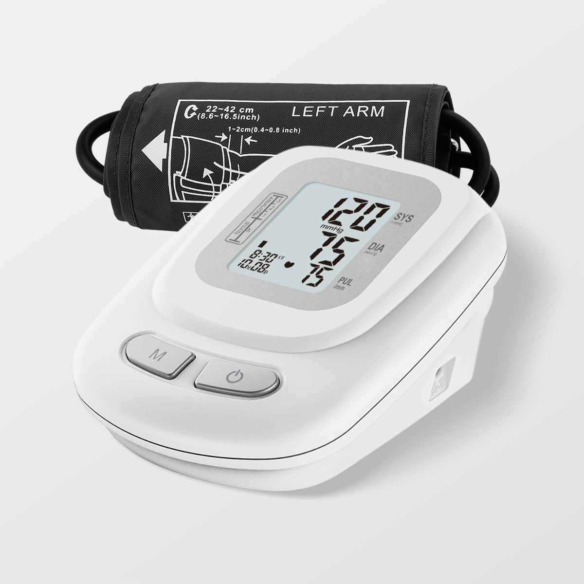 Medical Upper Arm Blood Pressure Monitor Digital Tensiometro Rechargeable