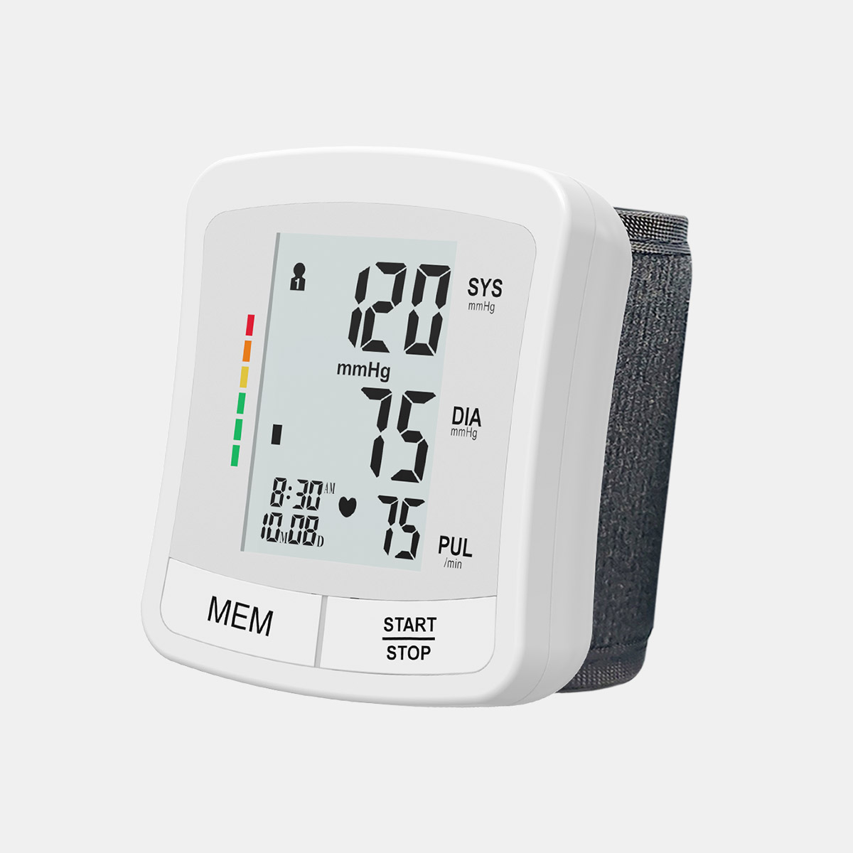 Pangangalagang Pangkalusugan sa Paggamit sa Bahay Inaprubahan ni Mdr Ce ang Awtomatikong Digital Blood Pressure Monitor Wrist Tensiometer