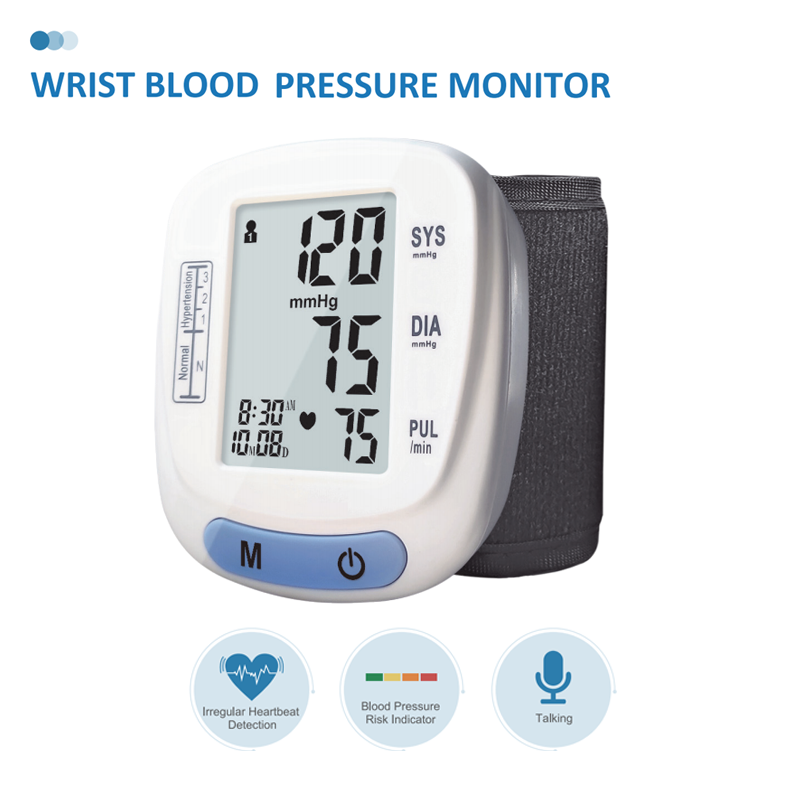 Digitální tenzometr na zápěstí MDR Elektronický měřič krevního tlaku
