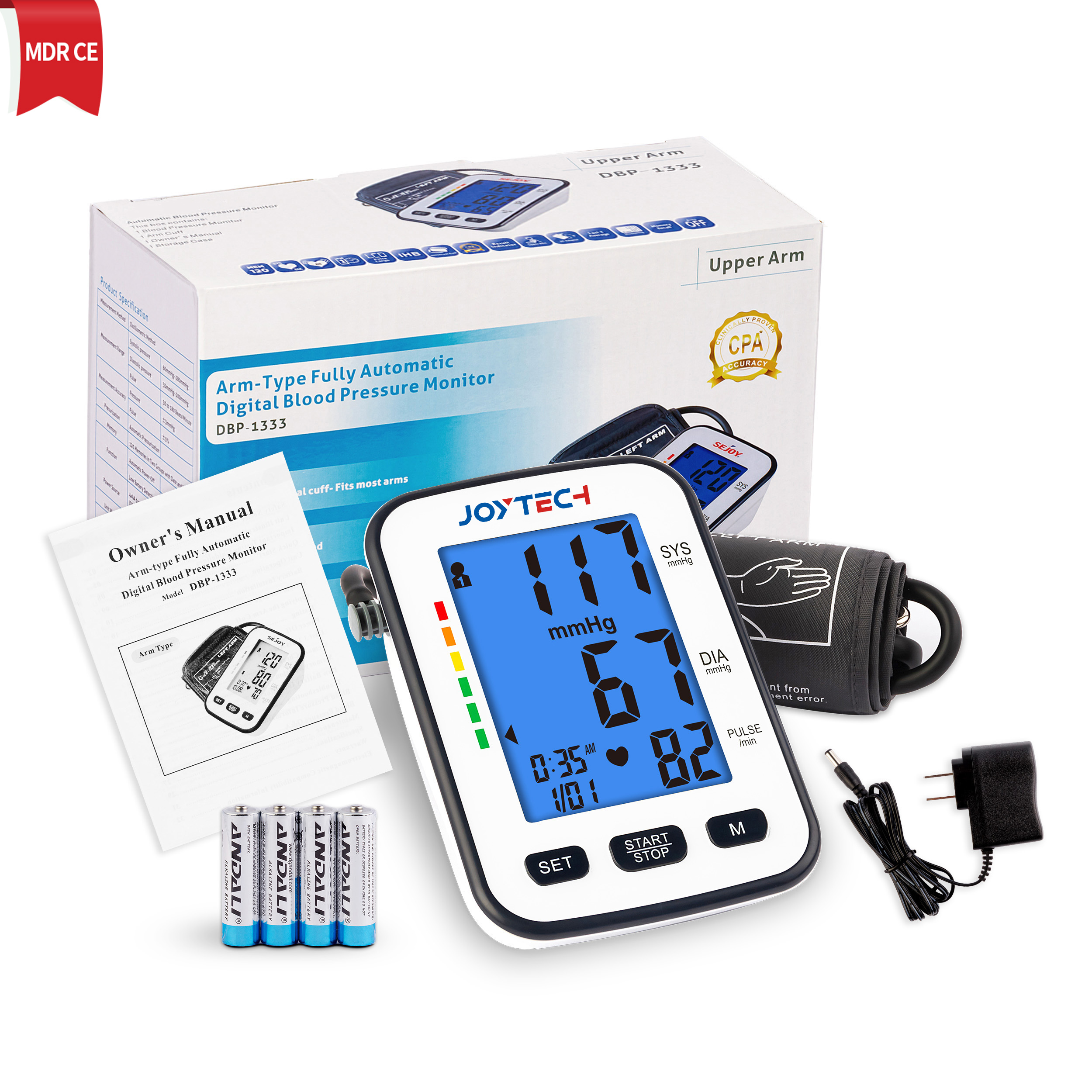 Bluetooth-verenpainemittari suurella LCD Smart Large Cuff -verenpainemittarilla
