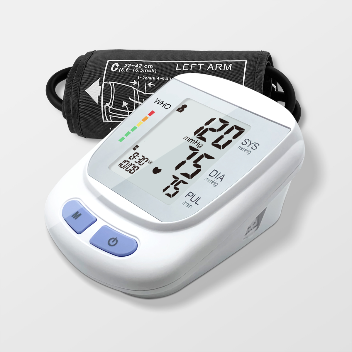 Inaprubahan ng Canada Health ang Upper Arm Rechargeable Blood Pressure Monitor Digital Tensiometro