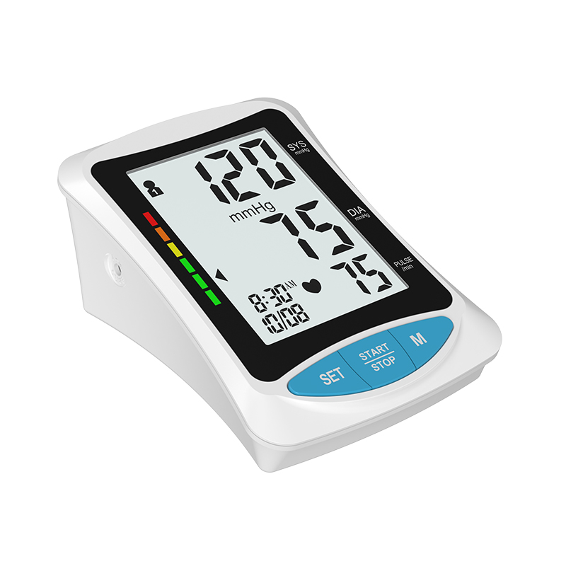 बृहत् LCD प्रदर्शन गृहे Bluetooth बैकलिट उच्च रक्तचाप जाँच मशीन रक्तचाप निरीक्षकस्य उपयोगः