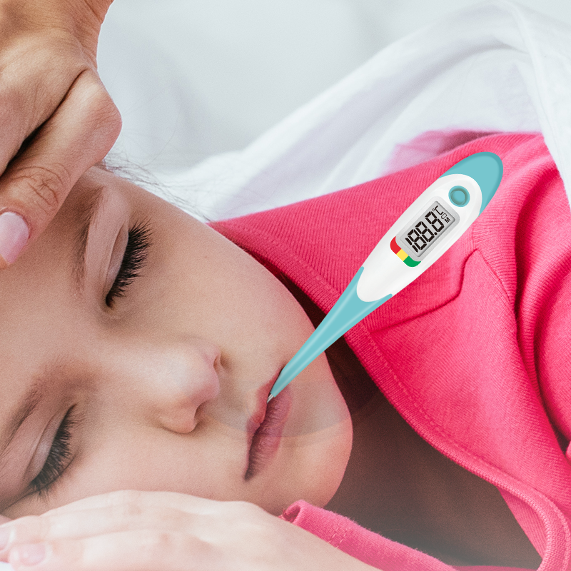 Persetujuan CE MDR Akurat Digital Fleksibel Tip Thermometer Respon Cepet kanggo Anak