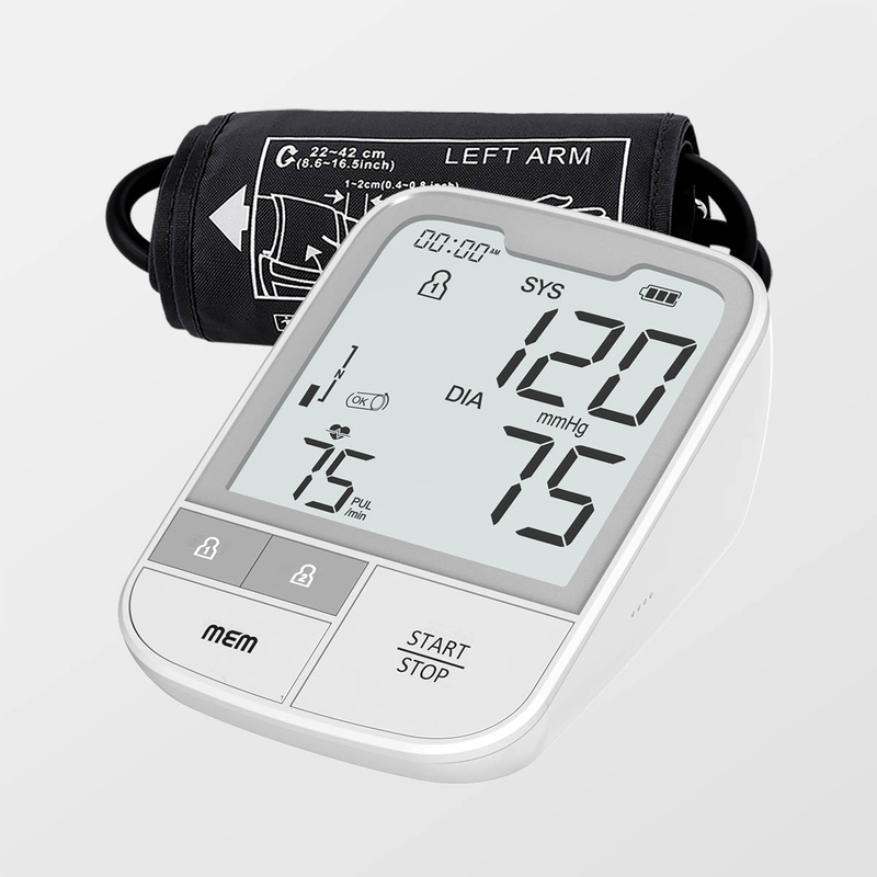 Hjemmebrug Stor LCD Smart blodtryksmåler DBP-6285B