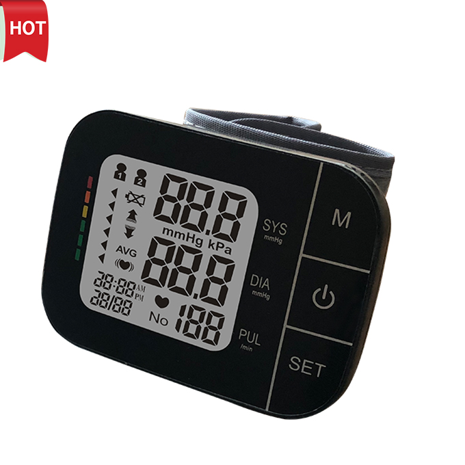 Monitor de presión arterial portátil médico esfigmomanómetro digital de muñeca MDR CE aprobado