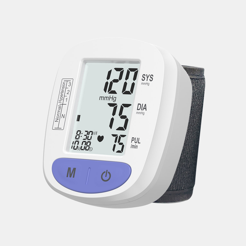 Tensiometer Pergelangan Tangan Digital Automatik Pemantau Tekanan Darah Elektronik Sphygmomanometer