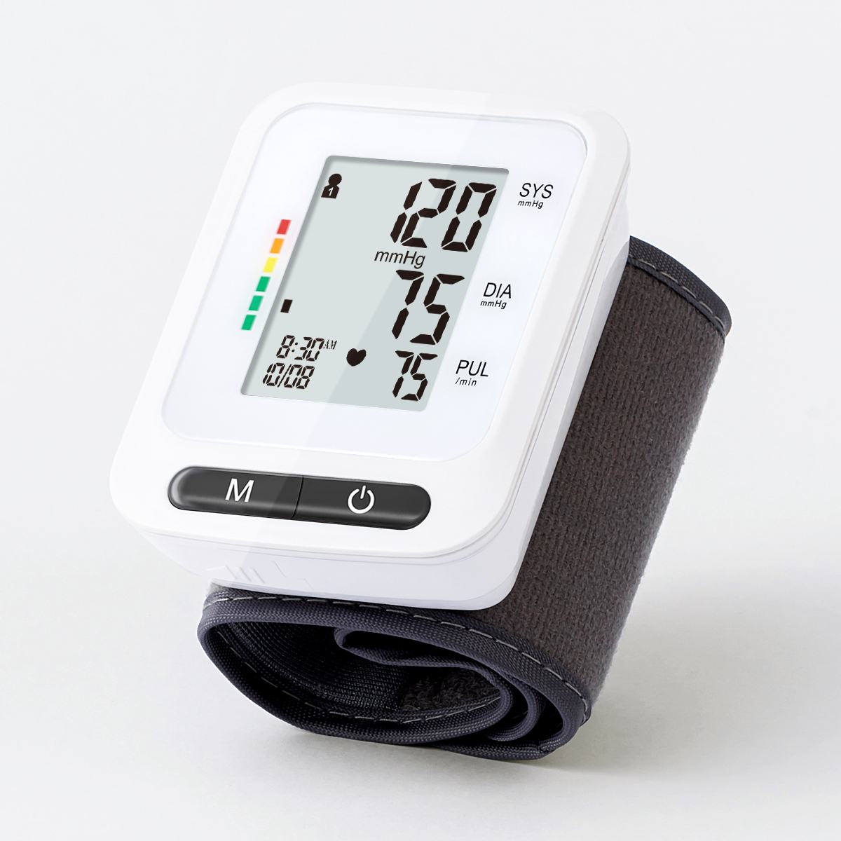 Monitor tekanan getih pigeulang portabel Digital Sphygmomanometer pigeulang tekanan getih Monitor
