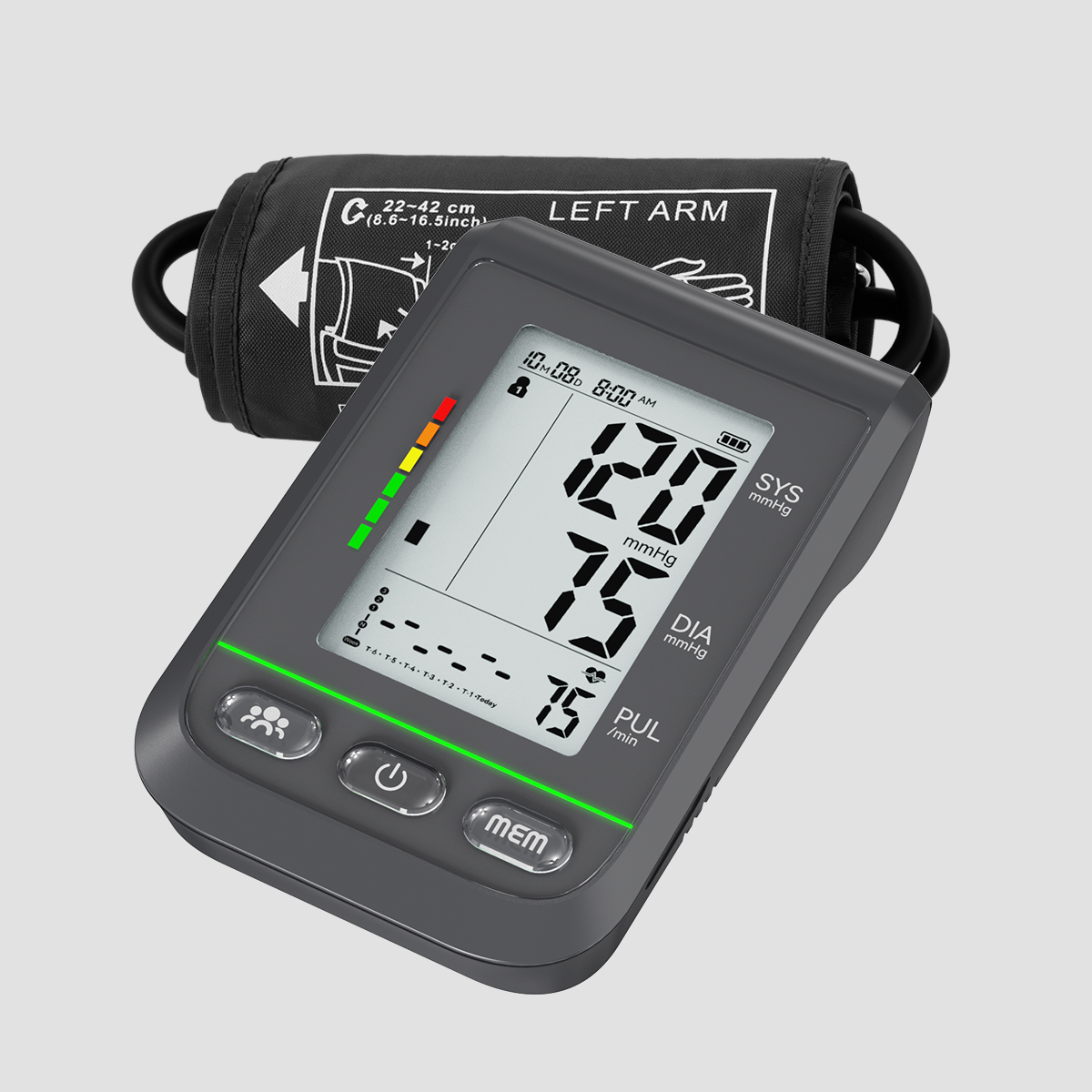 Household Medical Bluetooth Upper Arm Blood Pressure Machine with 7-day History Display DBP-61E2