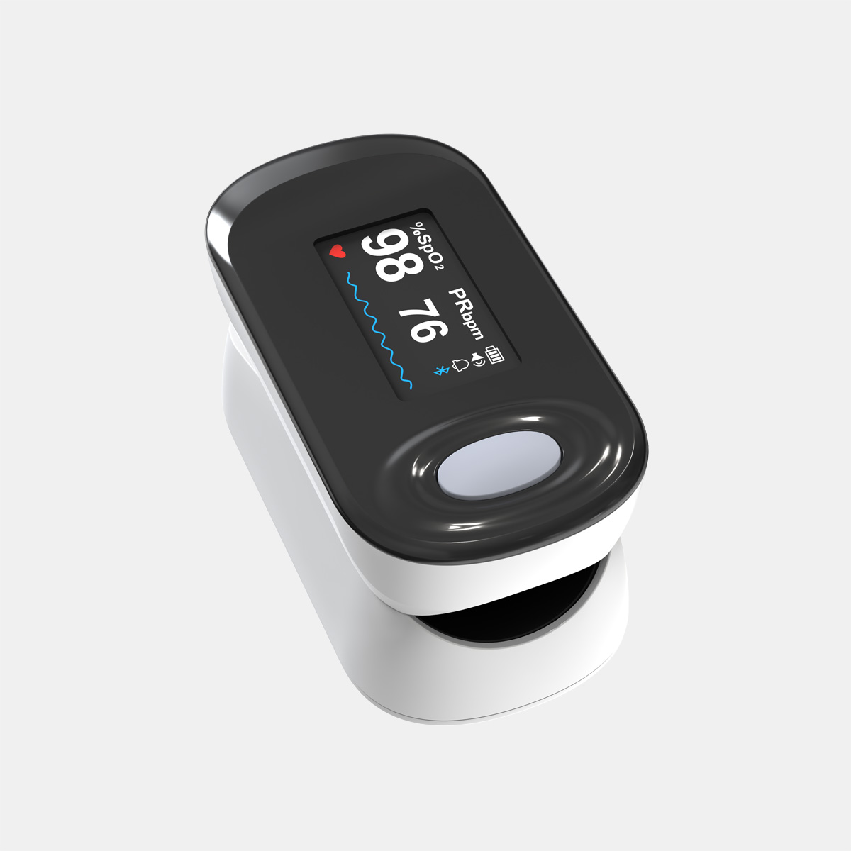 ABS Digital Fingertip Pulse Oximeter with Bluetooth APP at Home