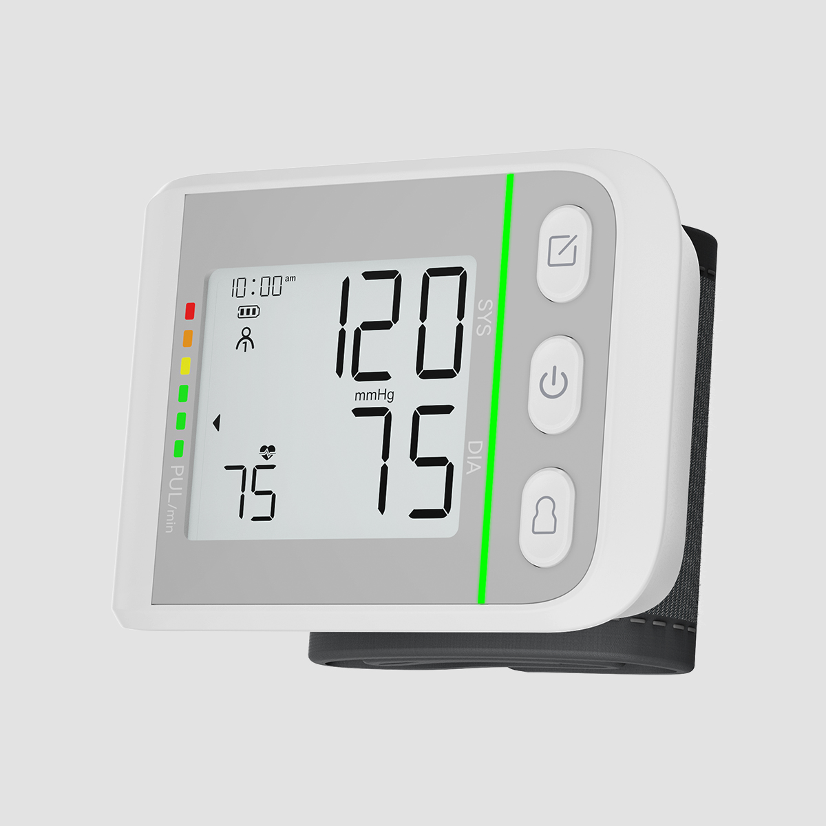 Portable Lightweight Wrist Blood Pressure Monitor with WHO LED light for Everyday Use DBP-81E4