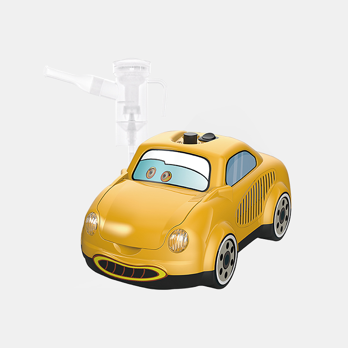 Car Shape Cute Baby Nebuliser Cartoon Compresor Nebulizer პნევმონიისთვის